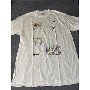 Wotherspoon  x Vespa collab Mens White  T-Shirt Cotton Tee Large, Streetwear